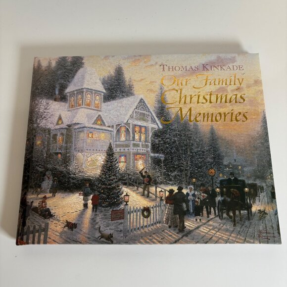 Thomas Kinkade Our Family Christmas Memories Hardcover Book Boxed 1999 - Picture 2 of 8